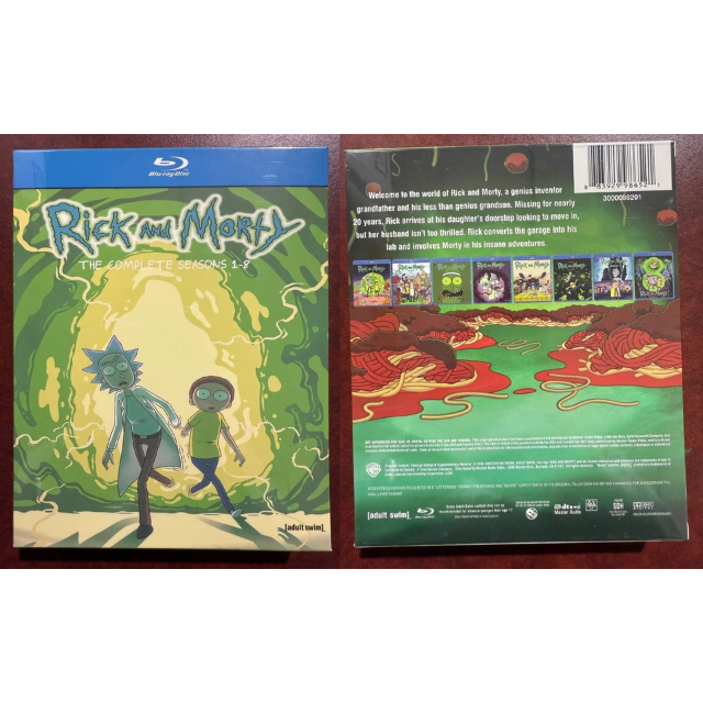 New Rick and Morty: The complete series Season 1-8 ( 8-Disc-Blu-ray- Box-Set )