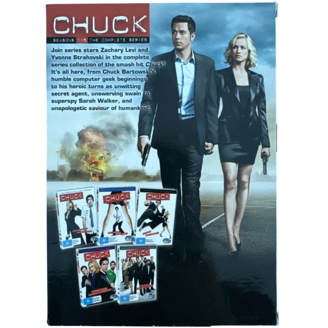 CHUCK - The Complete Series Seasons 1-5 DVD Box Set